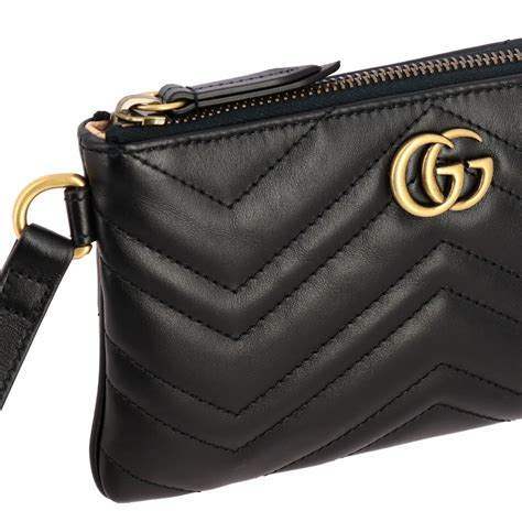 Pochette Gucci in Pelle Nero 